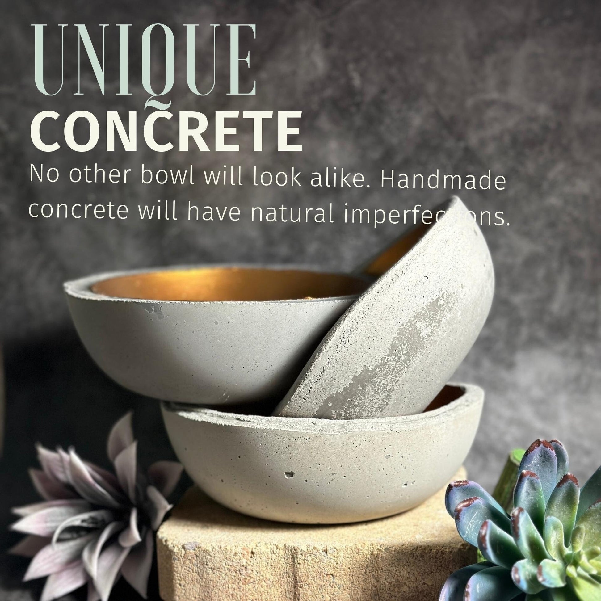 Bronze Bowl Designer Concrete WABI SABI Bowl